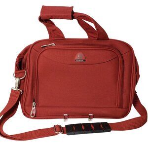 Olympia Shoulder Travel Computer Bag Red Twill LIKE NEW